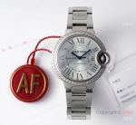 (AF Factory) Swiss Made Replica Cartier Ballon Bleu Ice Blue Dial Watch 33 Midsize